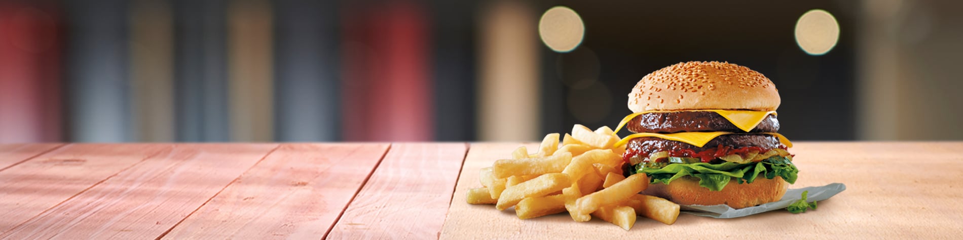 Double Double Burger & Chips