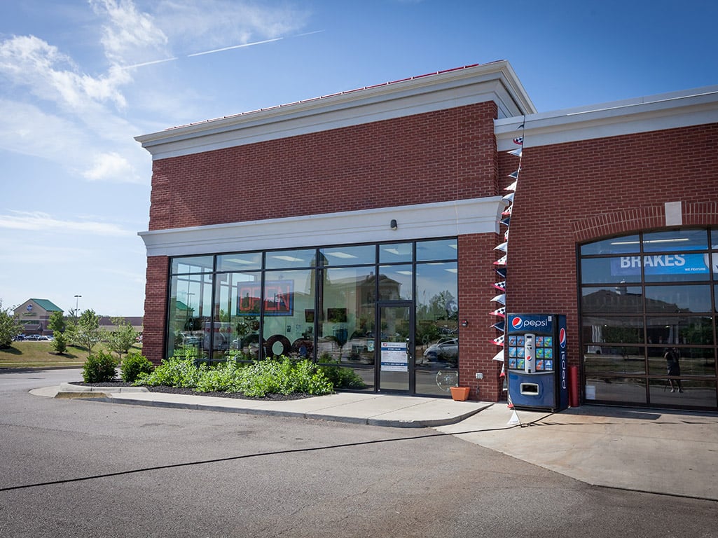 front of store