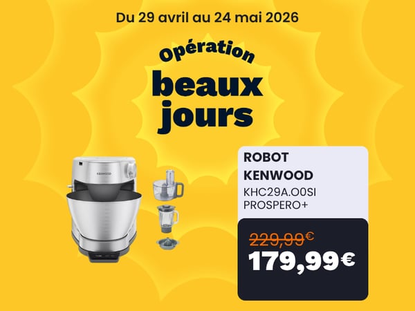 Robot pâtissier KENWOOD KHC29A.O0SI prospero+
chez boulanger lyon cordeliers