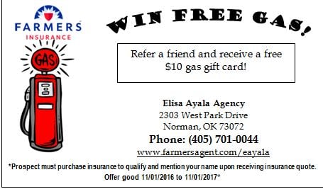 Win Free Gas, Refer a Friend to Farmers®