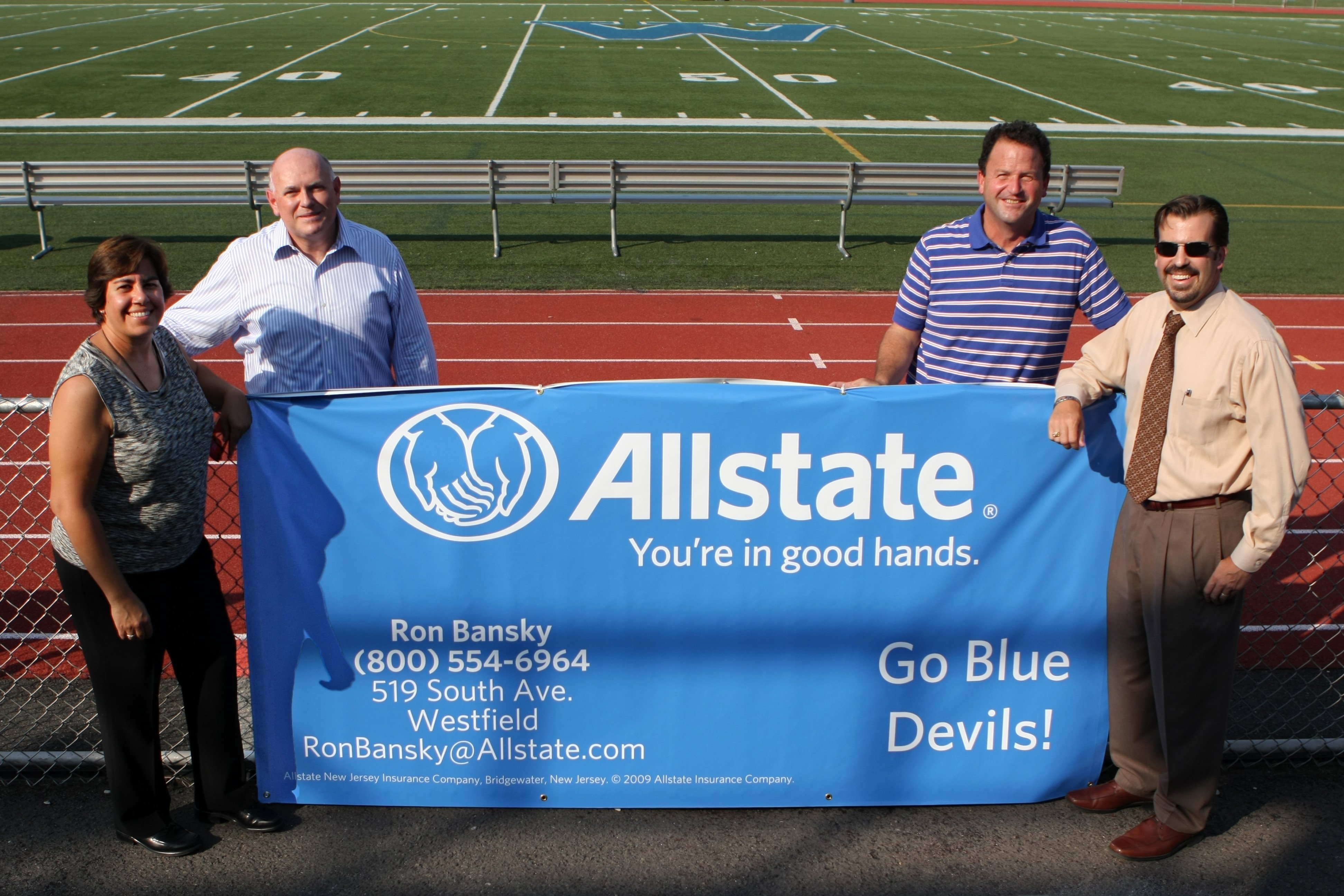 Our agency was the first to partner with the Westfield Boosters to place a banner at Kehler Stadium. I'm pictured with members of the boosters and the WHS athletic department.