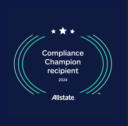 We are so honored to be given this award! We do work hard to do everything right for the customer and meet Allstate's ethics expectations and guidelines. We strive to be the example of honest and ethical for both the customer and the company.