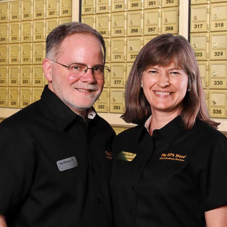 Male and female store associates