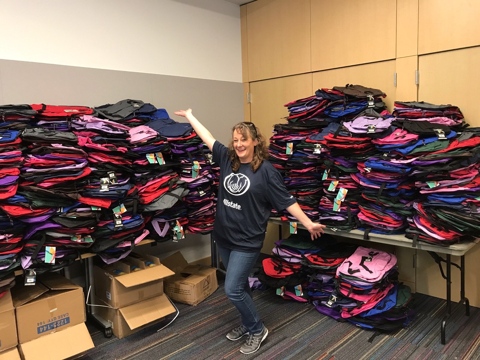 Terri & Mary enjoyed a day at the Portland zoo! Volunteering their time to stuff 1500 backpacks for Foster kids and families that needed help with their school supplies! Thank you girls!