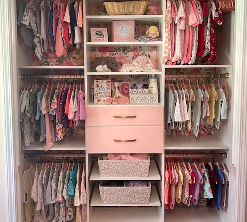 Reach-in nursery closet Reach-in nursery closet