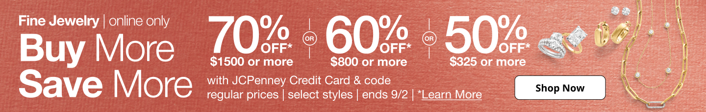 Save up to 70% off on fine jewellery at JCPenney!