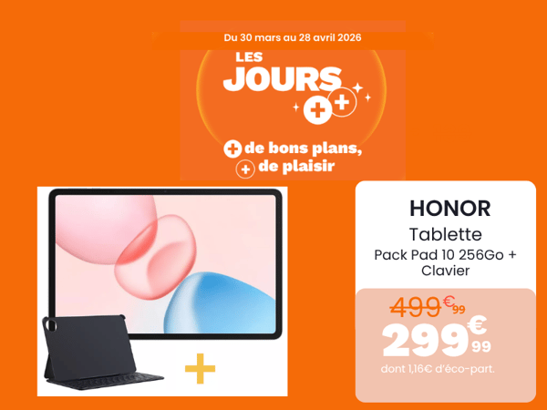 Tablette Android HONOR Pack Pad 10 256Go + Clavier