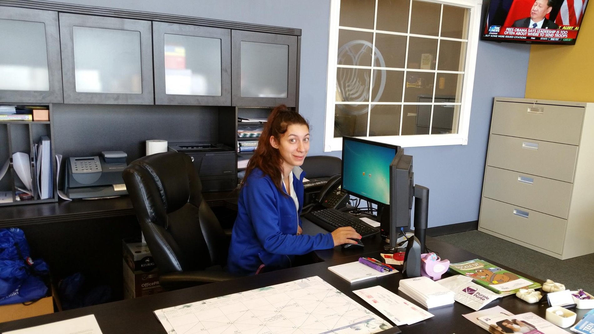 Candace hard at work