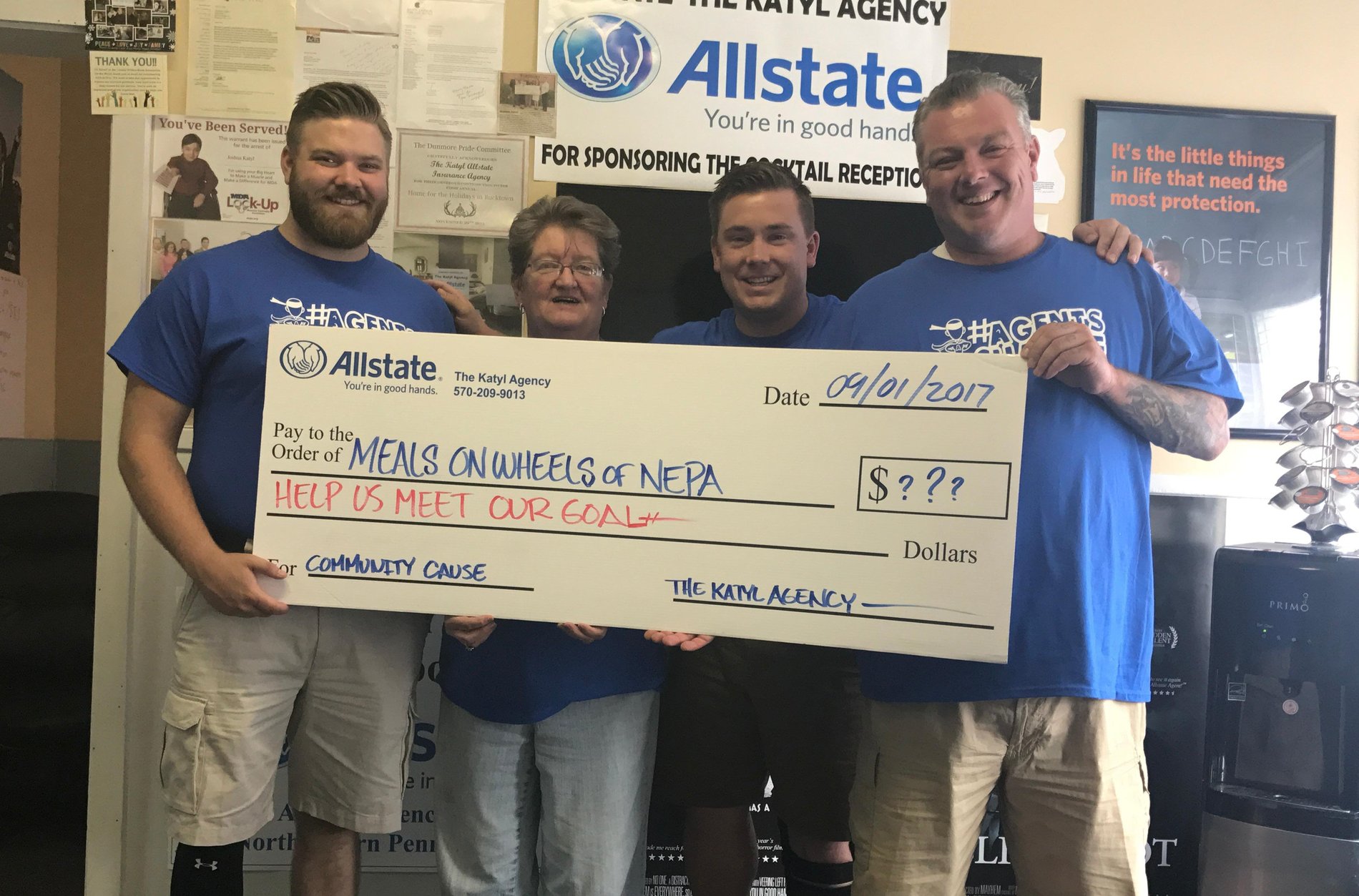 The Katyl Agency donated to Northeast Pennsylvania's Meals on Wheels organization