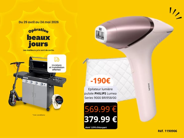 Epilateur lumière pulsée PHILIPS Lumea Series 9000 BRI958/00