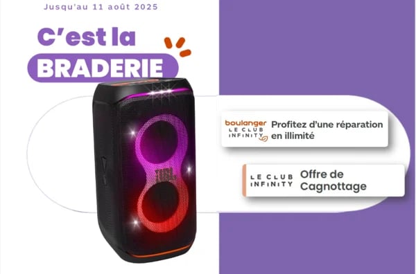 🔊 Braderie Son : vibrez avec JBL et profitez des avantages Club Infinity ! 🔊