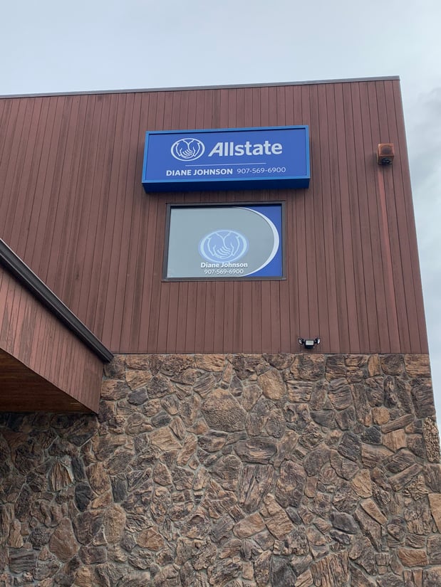 Outside our Anchorage office at Lake Otis and Tudor. “Formally Diane Johnson Allstate”