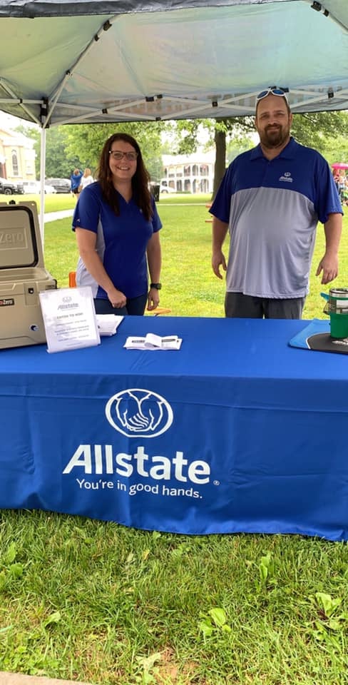 Renee and Nathan holding down our booth at Twin Parks Summer Festival in Brookfield, MO
