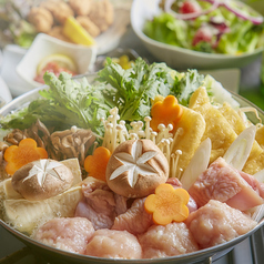 【幹事必見!コスパコース】あったか塩ちゃんこ鍋付き《2時間飲み放題付7品3000円》