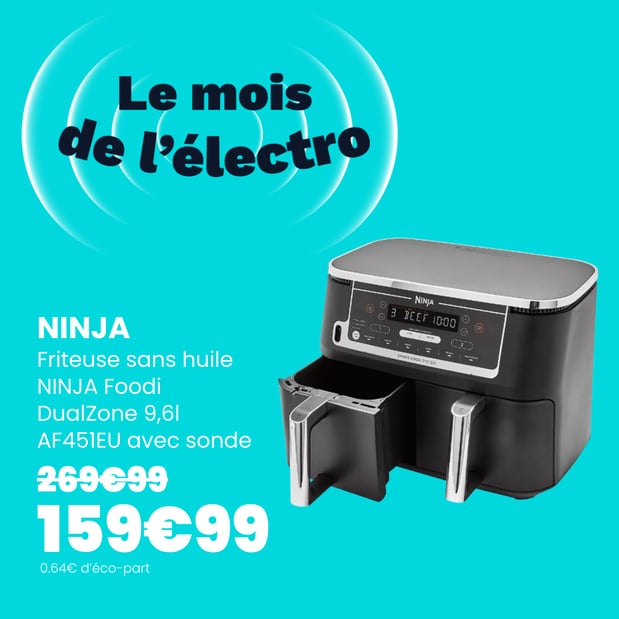 Friteuse sans huile NINJA Foodi DualZone 9,6l AF451EU avec sonde