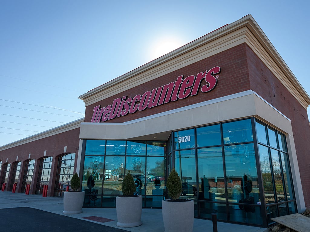 front of store