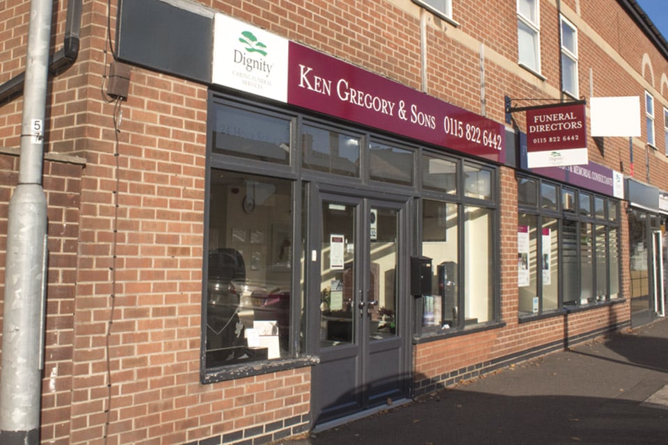 Ken Gregory & Sons Funeral Directors in Carlton, Nottingham.