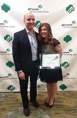 Agent Donn Sharer with his mentee, Elizabeth Golla of Family Promise of Southern Ocean County, who was recently recognized by Girl Scouts of the Jersey Shore as a Phenomenal Woman Under 40.