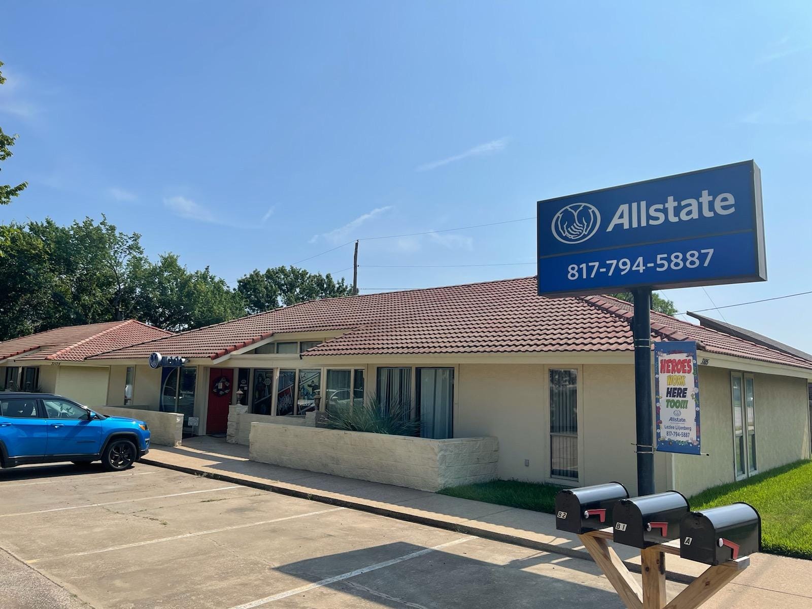 Outside view of our location.