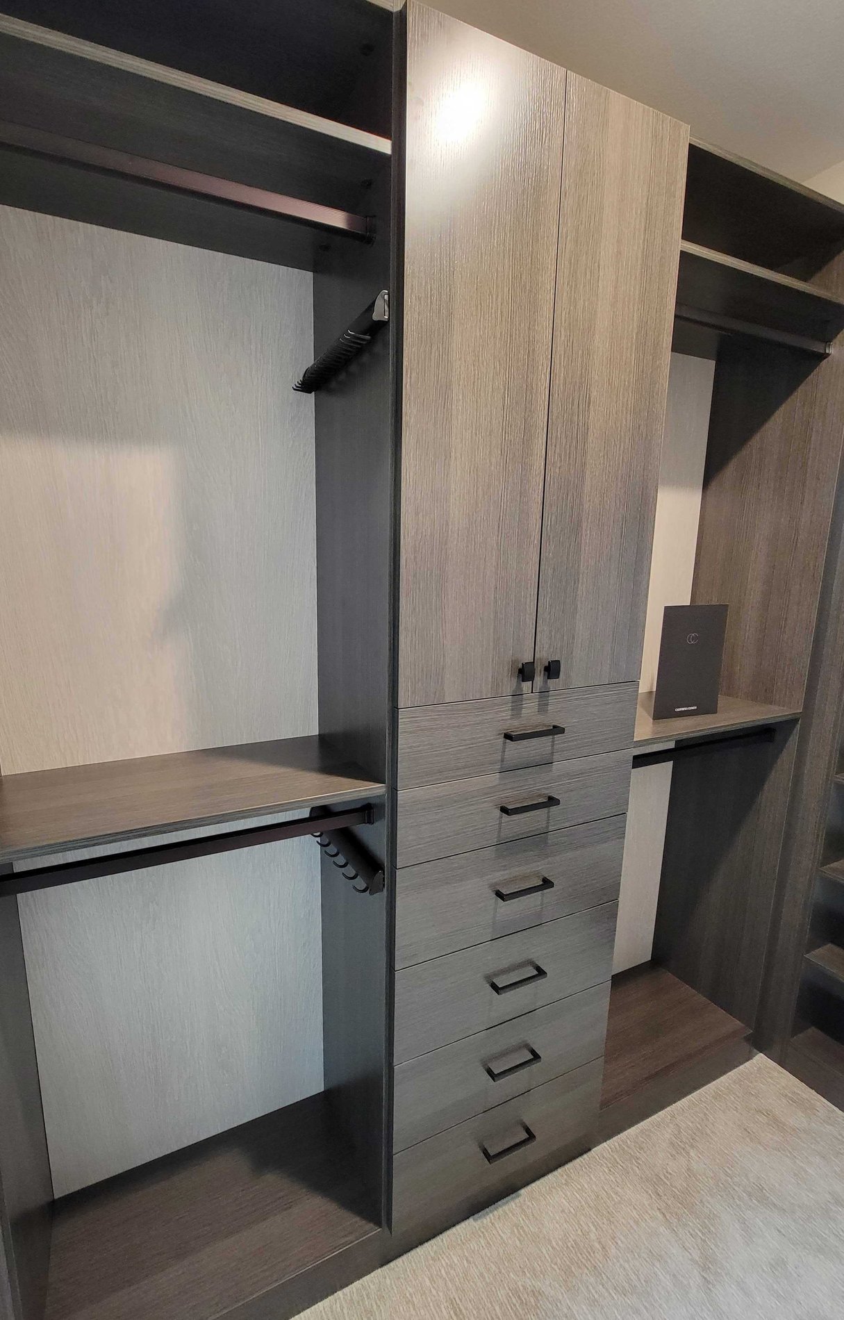 Modern Grey Walk-In custom built and locally made walk-in closet