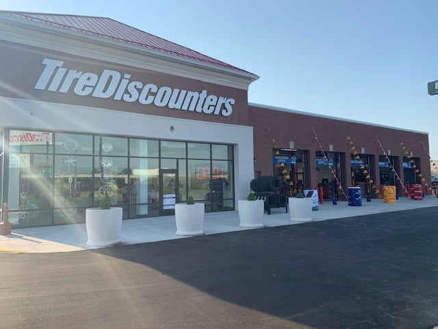 front of store