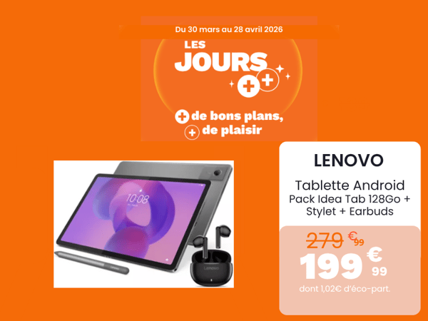 Tablette Android LENOVO Pack Idea Tab 128Go + Stylet + Earbuds