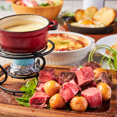 ランチ◆*Carne★肉好き必見!!ミートフォンデュ♪贅沢肉×チーズ料理♪8品3000円