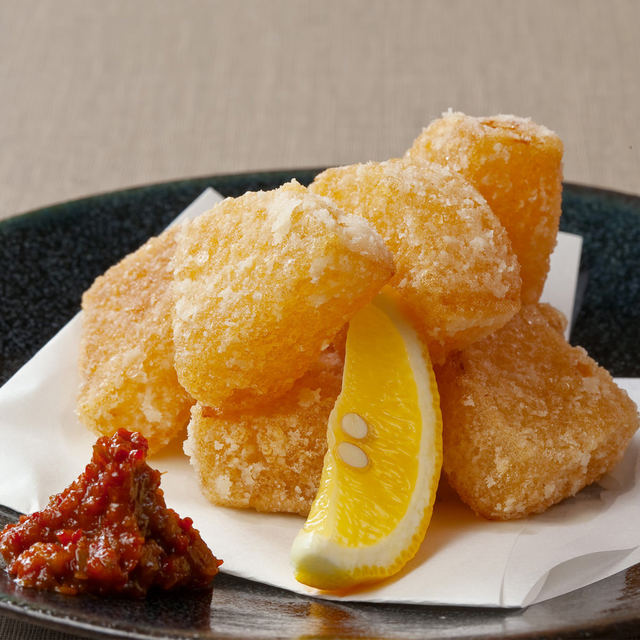 大根唐揚げ~韓国味噌と柚子胡椒で~