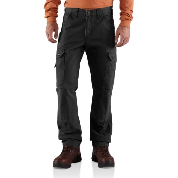 Image of COTTON RIPSTOP RELAXED FIT DOUBLE-FRONT CARGO WORK PANT
