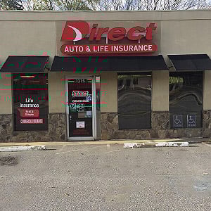 Front of Direct Auto store at 1315 Cherry Road, Rock Hill