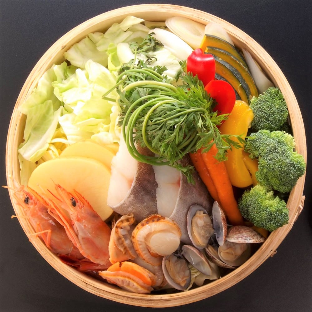 魚介とお野菜のせいろ蒸し