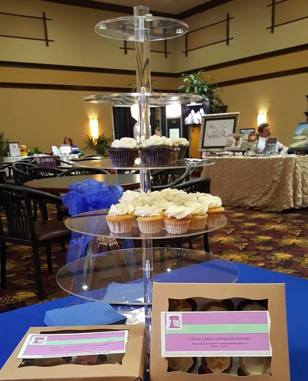 Our table at a bridal show in Cincinnati