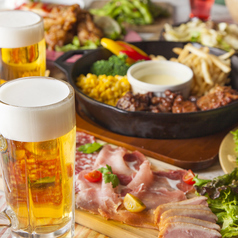 《期間限定BBQ》BBQプレートや海鮮焼きそばなど★3時間飲み放題付き【7品6480円⇒4980円】