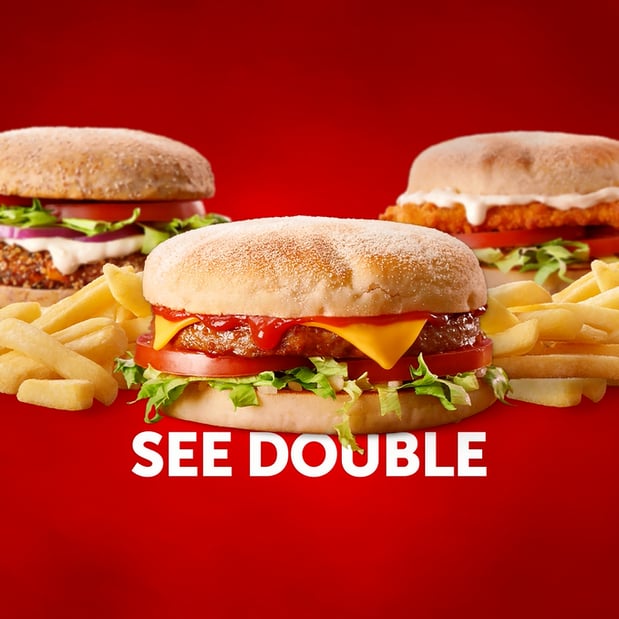 Image of 2 Burgers & 2 Regular Chips Deal