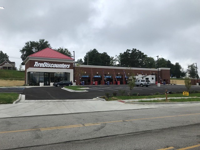 front of store