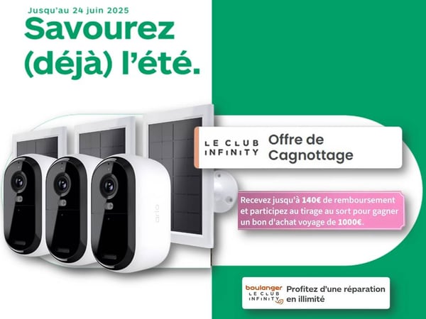 Toute la gamme de caméras connectées chez Boulanger Bordeaux Mérignac.