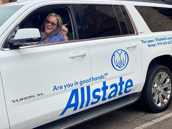 If you see agency owner and her truck driving through your community or parked anywhere, stop and say Hi