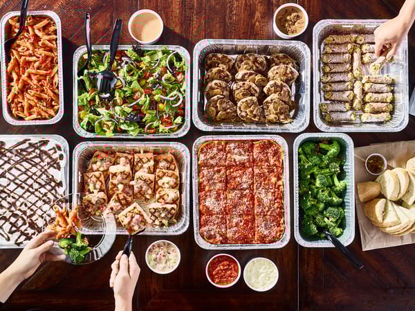Catering menu featuring Perfect Bundles