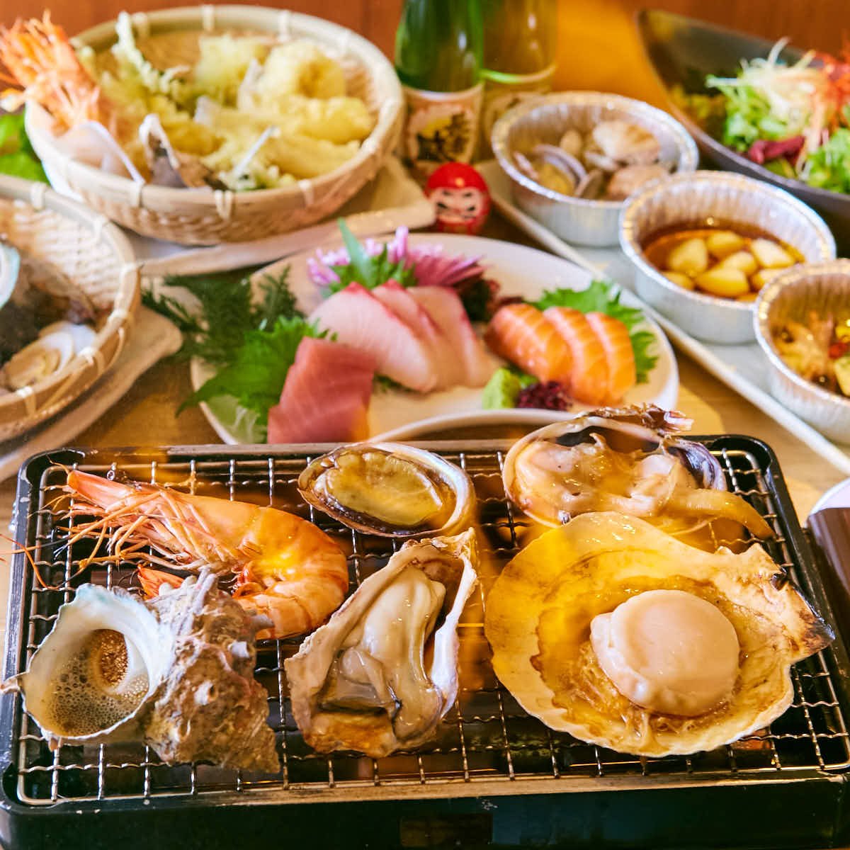 \★食べ放題★/牡蠣・海老・蛤・大アサリ等”全20品”食べ放題♪【極波コース】3580円/120分