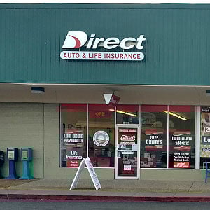 Front of Direct Auto store at 5031 Cottage Hill Road, Mobile