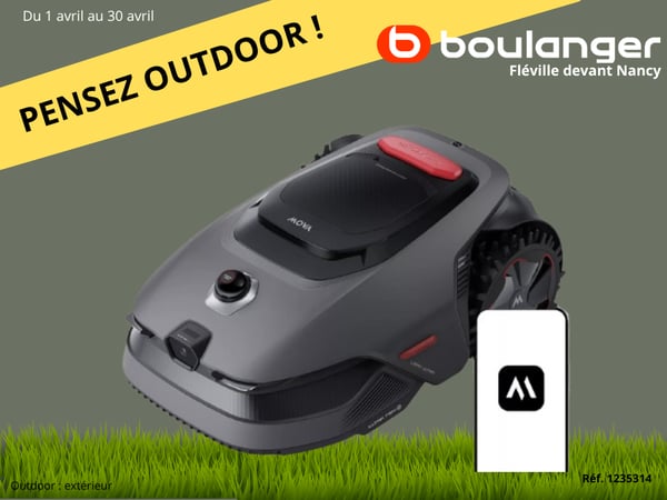 Robot tondeuse MOVA Lidax 800 sans fil périphérique, 800 m² de superficie, hauteur de coupe réglable jusqu'à 10cm
