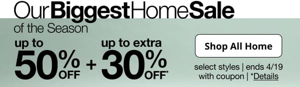 Save up to 50% off on items for the home at JCPenney