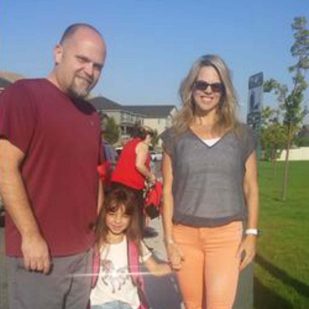 Amerie's first day of Kindergarten! Such a cutie.