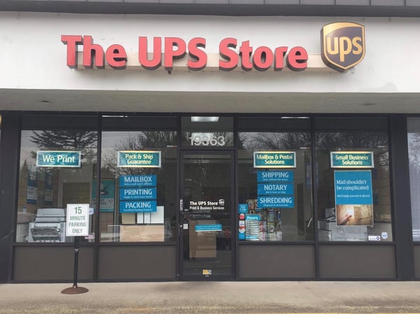 Store front of The UPS Store West Linn
