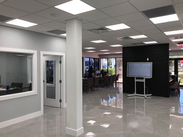 Allstate - Mike Burke office - view from back of office
