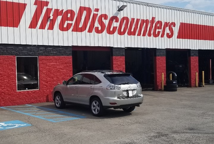 front of store