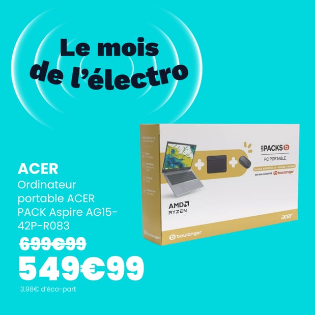 Ordinateur portable ACER PACK Aspire AG15-42P-R083 + Sleeve + Souris