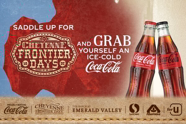 saddle up for cheyenne frontier days and grab yourself an ice cold coca cola