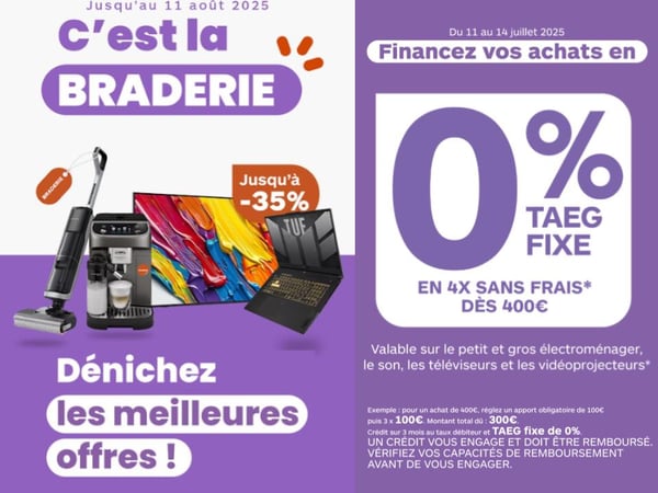 C'est la braderie dans votre magasin Boulanger de Grenoble Saint Martin d'Hères