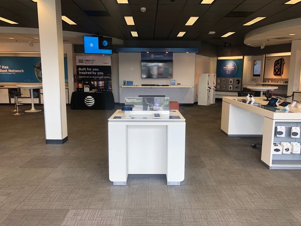 Facing Directly Into Store
